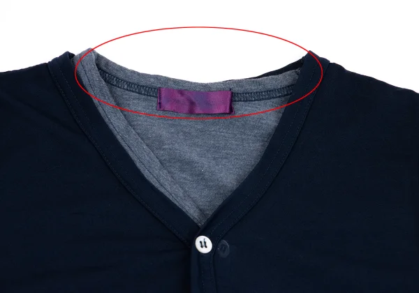 COMME des GARCONS Dyed Switching Layered Short Sleeve Cardigan K-162817_004