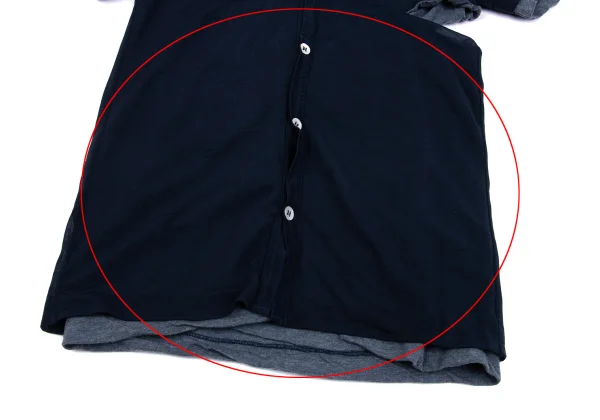 COMME des GARCONS Dyed Switching Layered Short Sleeve Cardigan K-162817_008