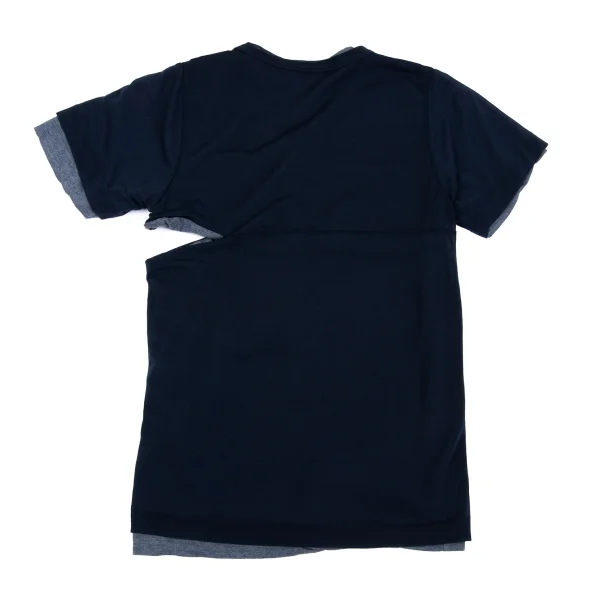 COMME des GARCONS Dyed Switching Layered Short Sleeve Cardigan K-162817_015