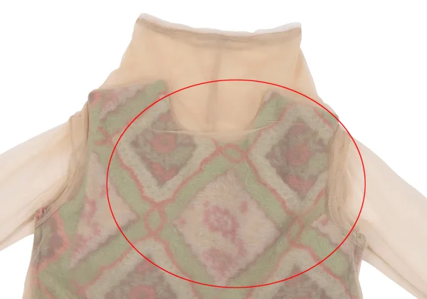 COMME des GARCONS Front Shaggy Floral Docking See Through Top K-162818_003