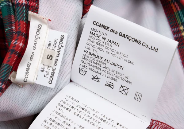 COMME des GARCONS Poly Checked T Shirt K-162827_013