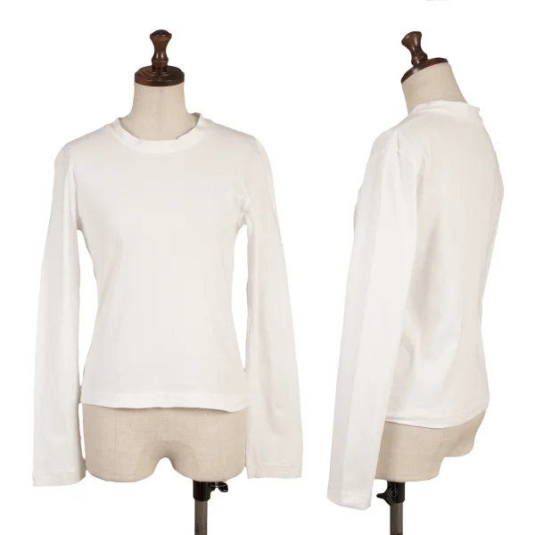 COMME des GARCONS Cotton Rib Neck T Shirt White XS-S K-162831_001