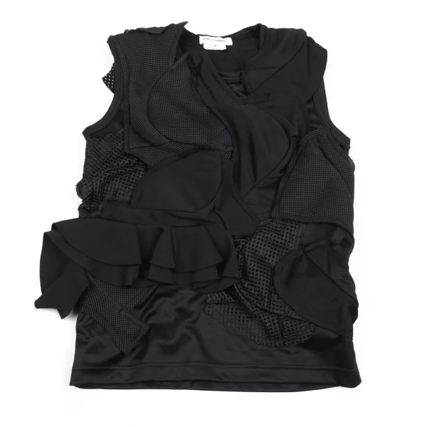 COMME des GARCONS Mesh Patchwork Sleeveless Top K-162832_002