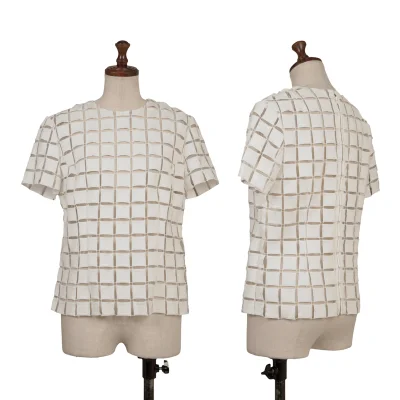 COMME des GARCONS Box Tulle Layered Short Sleeve Top