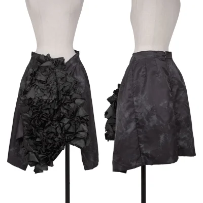 COMME des GARCONS Nylon Ruffle Embellished Switching Skirt