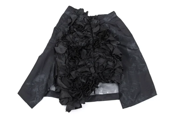 COMME des GARCONS Nylon Ruffle Embellished Switching Skirt K-162848_002