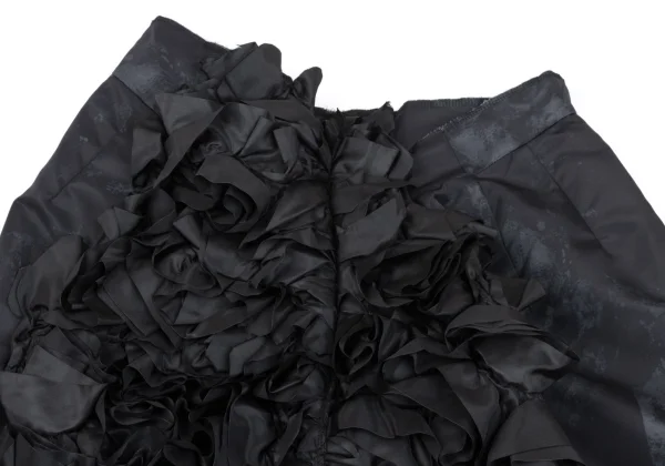 COMME des GARCONS Nylon Ruffle Embellished Switching Skirt K-162848_003