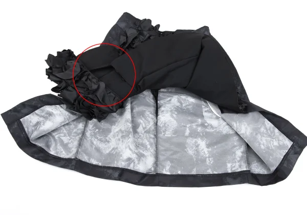 COMME des GARCONS Nylon Ruffle Embellished Switching Skirt K-162848_006