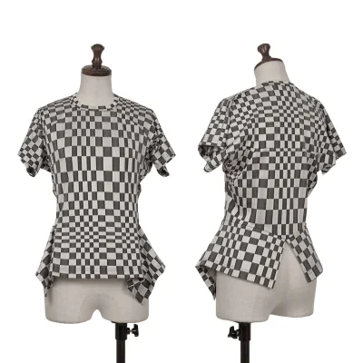 JUNYA WATANABE COMME des GARCONS Washed Checker Flag Short Sleeve T-shirt