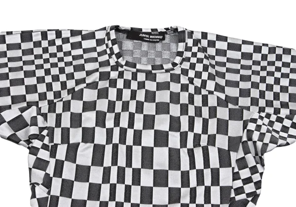 JUNYA WATANABE COMME des GARCONS Washed Checker Flag Short Sleeve T-shirt K-162849_003
