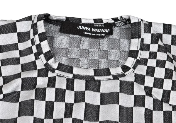 JUNYA WATANABE COMME des GARCONS Washed Checker Flag Short Sleeve T-shirt K-162849_004
