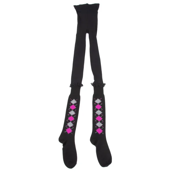 COMME des GARCONS Lace Switching Sock Tights Black M K-162859_001