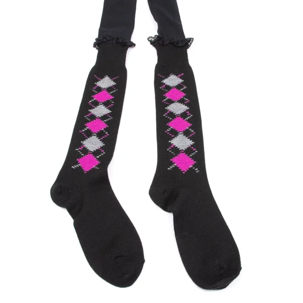 COMME des GARCONS Lace Switching Sock Tights K-162859_005