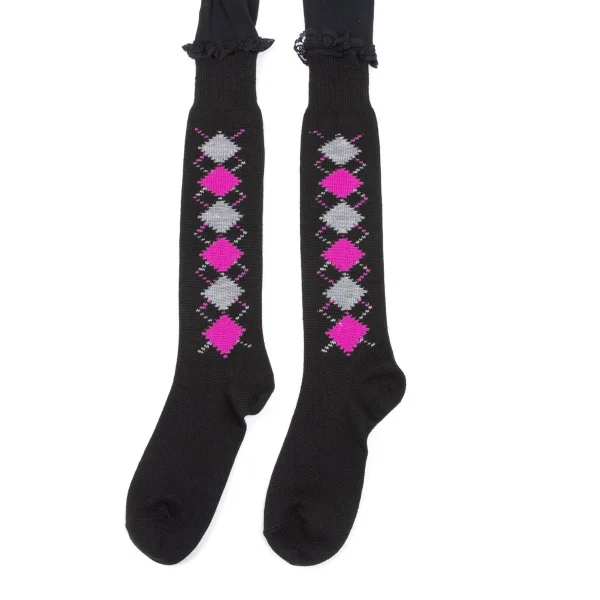 COMME des GARCONS Lace Switching Sock Tights K-162859_011