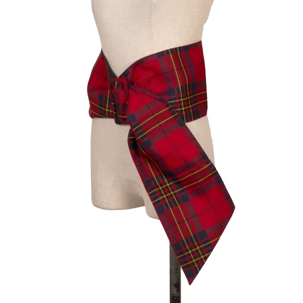 COMME des GARCONS Checker Wide Belt  Red S K-162861_001