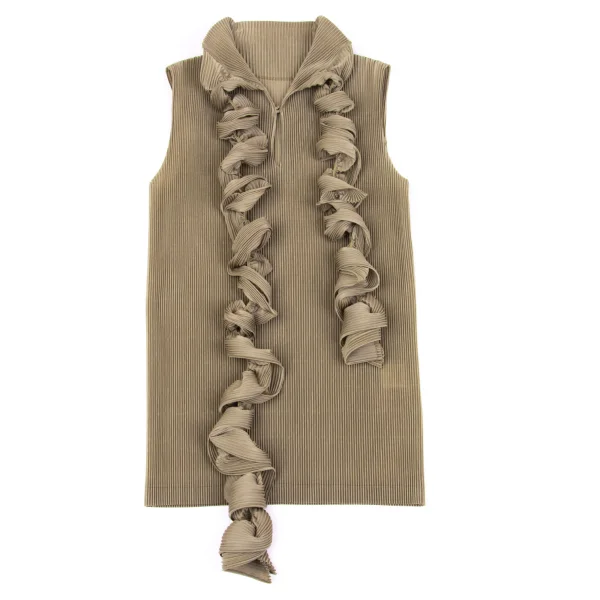 ISSEY MIYAKE Curl Ribbon Design Sleeveless Shirt K-162863_002