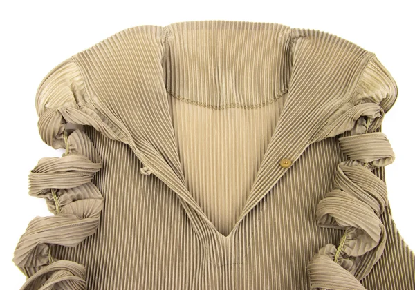 ISSEY MIYAKE Curl Ribbon Design Sleeveless Shirt K-162863_004