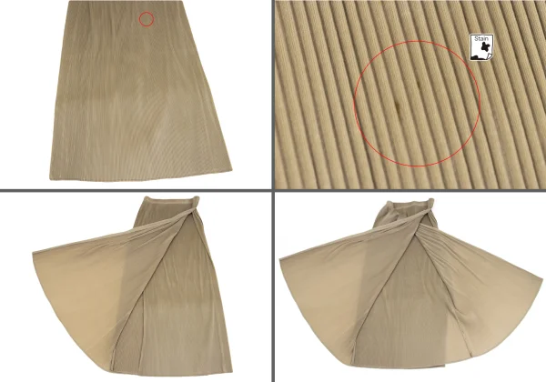ISSEY MIYAKE Curl Ribbon Design Sleeveless Shirt & Skirt K-162865_014