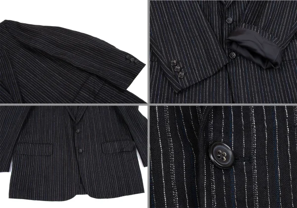 COMME des GARCONS HOMME Linen Pin Stripe Jacket & Pants K-162874_004