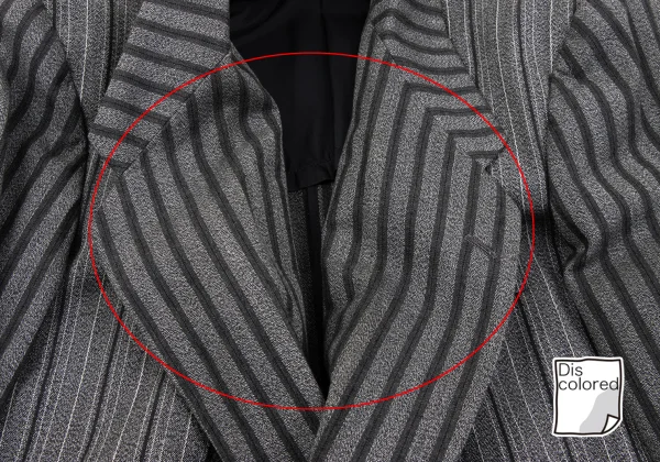 OMME des GARCONS HOMME Cotton Striped Double Breasted Jacket K-162875_003