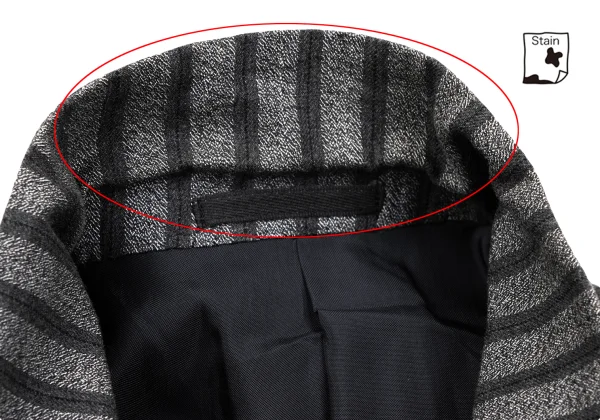 OMME des GARCONS HOMME Cotton Striped Double Breasted Jacket K-162875_004