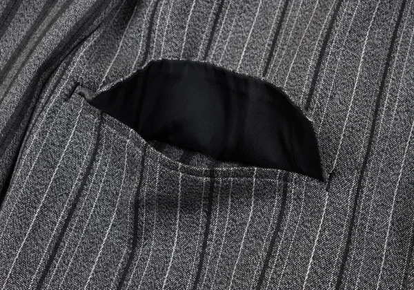 OMME des GARCONS HOMME Cotton Striped Double Breasted Jacket K-162875_011