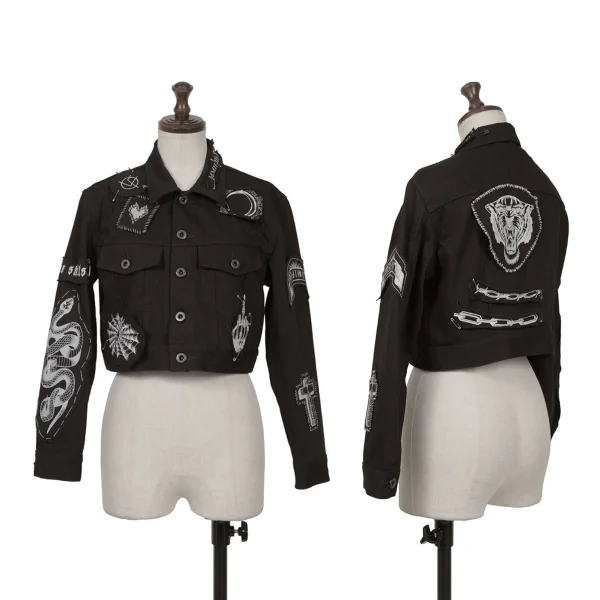 LIMI feu Patch Design Short Track Jacket Black 2 K-162879_001