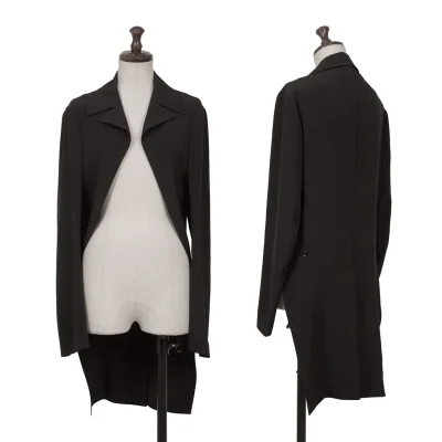 Y's Crape De Chine Cutaway Long Jacket