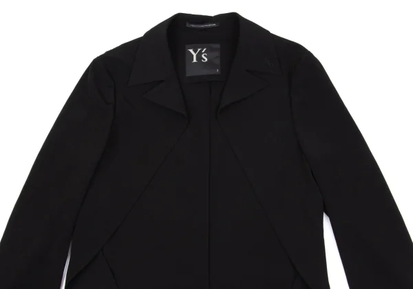 Y's Crape De Chine Cutaway Long Jacket K-162880_003