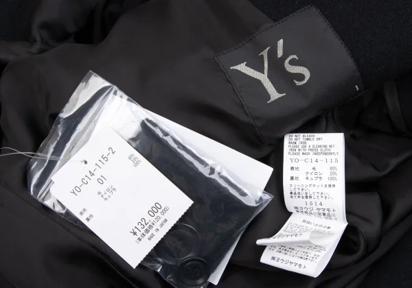Y's Wool Mossa Pea Coat K-162881_017