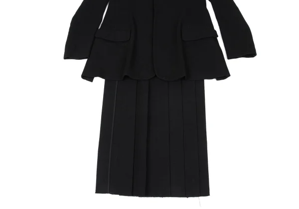 Yohji Yamamoto FEMME Alpaca Blended Back Pleats Jacket K-162882_010