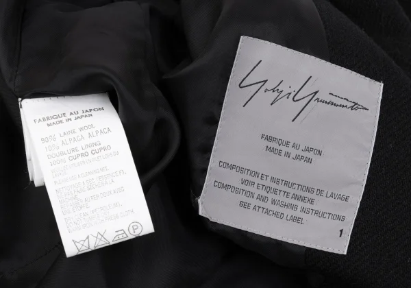 Yohji Yamamoto FEMME Alpaca Blended Back Pleats Jacket K-162882_018