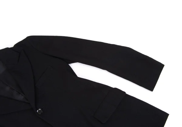 Yohji Yamamoto FEMME Monogram Leather Pleated Skirt Docking Jacket K-162883_004