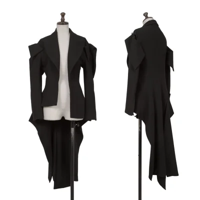 Yohji Yamamoto FEMME Flannel Sleeve Flare Jacket