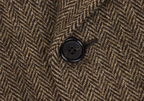 tricot COMME des GARCONS Wool Herringbone Double Half Coat K-162890_005