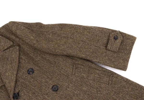 tricot COMME des GARCONS Wool Herringbone Double Half Coat K-162890_006