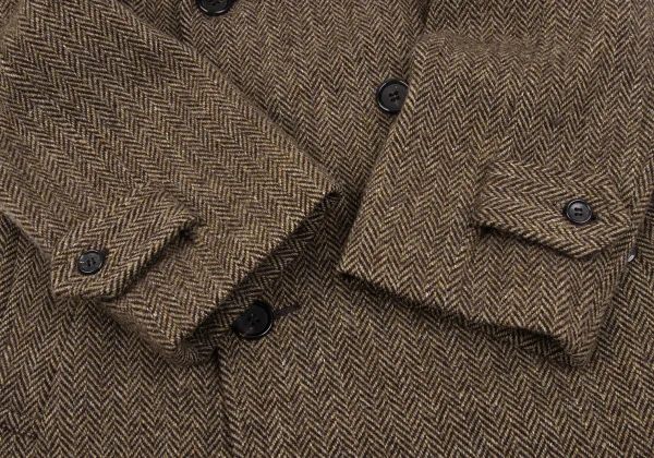 tricot COMME des GARCONS Wool Herringbone Double Half Coat K-162890_007