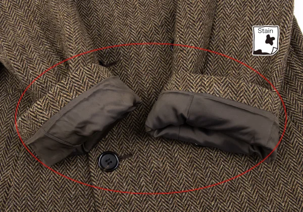 tricot COMME des GARCONS Wool Herringbone Double Half Coat K-162890_008