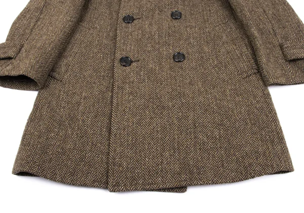 tricot COMME des GARCONS Wool Herringbone Double Half Coat K-162890_009