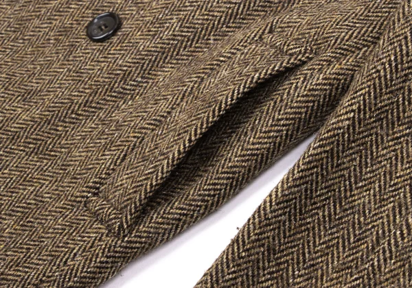 tricot COMME des GARCONS Wool Herringbone Double Half Coat K-162890_010