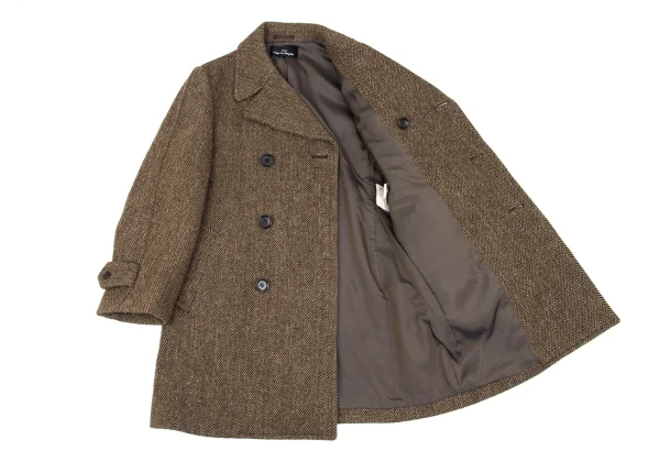 tricot COMME des GARCONS Wool Herringbone Double Half Coat K-162890_011