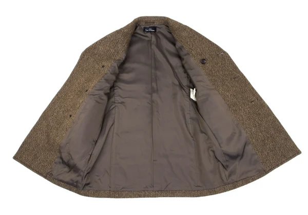 tricot COMME des GARCONS Wool Herringbone Double Half Coat K-162890_012