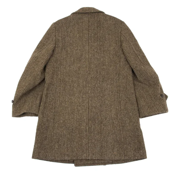 tricot COMME des GARCONS Wool Herringbone Double Half Coat K-162890_013