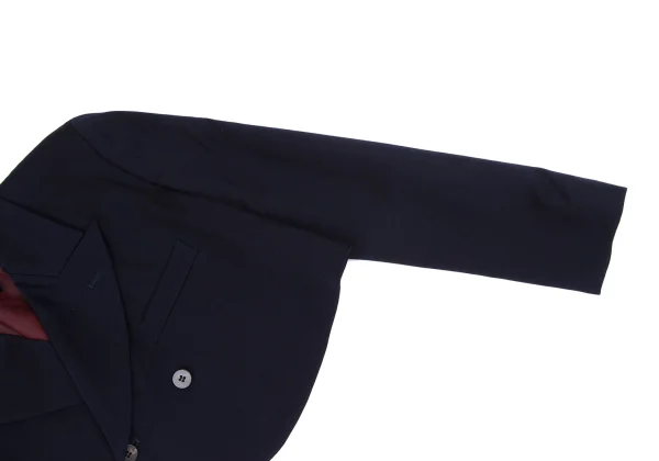 tricot COMME des GARCONS Asymmetrical Cropped Wool Peak Lapel Jacket K-162891_007