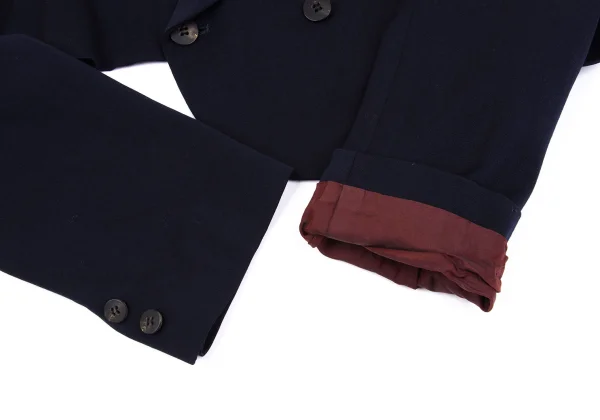 tricot COMME des GARCONS Asymmetrical Cropped Wool Peak Lapel Jacket K-162891_008