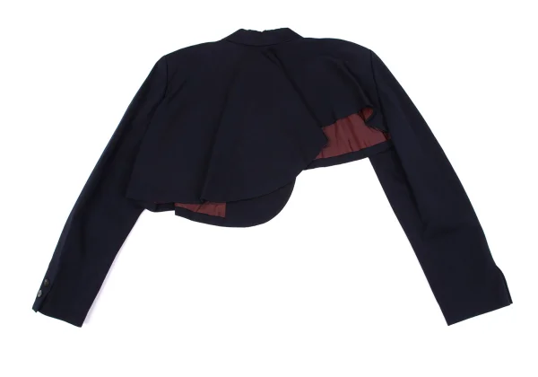 tricot COMME des GARCONS Asymmetrical Cropped Wool Peak Lapel Jacket K-162891_014