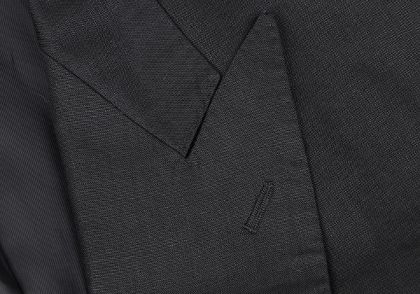 Karl Helmut Linen Embroidery Patch Peak Lapel Double Breasted Jacket K-162894_005
