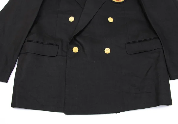 Karl Helmut Linen Embroidery Patch Peak Lapel Double Breasted Jacket K-162894_009