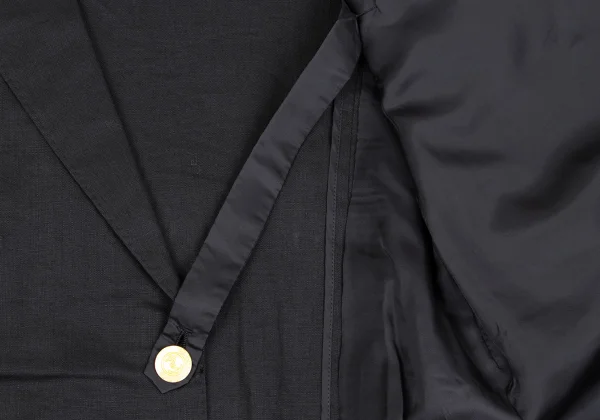 Karl Helmut Linen Embroidery Patch Peak Lapel Double Breasted Jacket K-162894_013