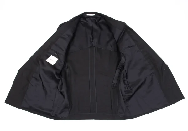 Karl Helmut Linen Embroidery Patch Peak Lapel Double Breasted Jacket K-162894_014